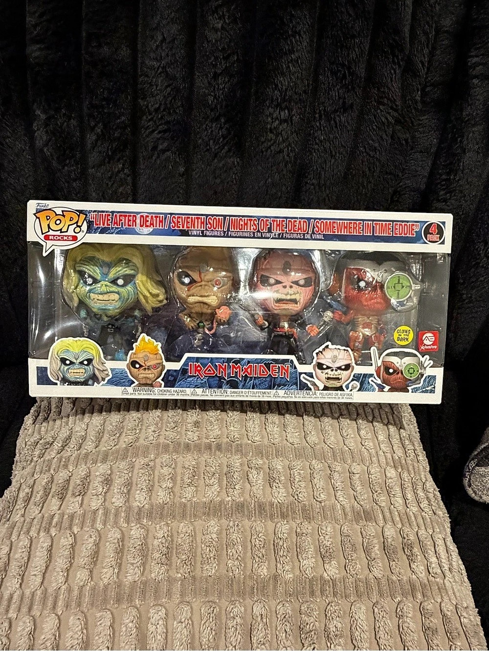 Funko Pop! Rocks Iron Maiden Eddie 4-Pack Figures New
